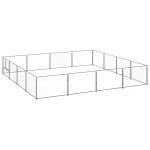 Padoc pentru câini, argintiu, 16 m², oțel GartenMobel Dekor