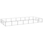 Padoc pentru câini, argintiu, 21 m², oțel GartenMobel Dekor
