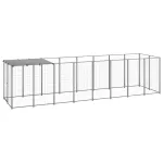 Padoc pentru câini, argintiu, 4,84 m², oțel   GartenMobel Dekor