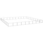 Padoc pentru câini, argintiu, 81 m², oțel GartenMobel Dekor