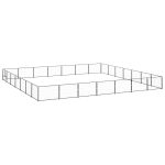 Padoc pentru câini, negru, 49 m², oțel GartenMobel Dekor