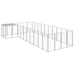Padoc pentru câini, argintiu, 13,31 m², oțel   GartenMobel Dekor