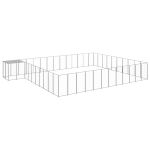 Padoc pentru câini, argintiu, 37,51 m², oțel   GartenMobel Dekor