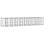Padoc pentru câini de exterior, 21,78 m², oțel GartenMobel Dekor
