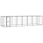 Padoc pentru câini de exterior cu acoperiș, 16,94 m², oțel GartenMobel Dekor