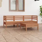 Set mobilier de grădină, 4 piese, maro miere, lemn masiv de pin GartenMobel Dekor