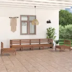 Set mobilier de grădină, 6 piese, maro miere, lemn masiv de pin GartenMobel Dekor