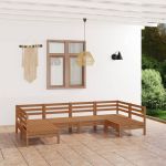 Set mobilier de grădină, 6 piese, maro miere, lemn masiv de pin GartenMobel Dekor