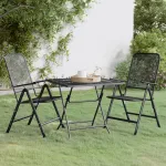 Set mobilier grădină 3 piese antracit plasă metalică expandată GartenMobel Dekor