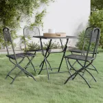 Set mobilier grădină 5 piese antracit plasă metalică expandată GartenMobel Dekor