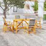 Set mobilier de grădină, 5 piese, lemn masiv de acacia GartenMobel Dekor