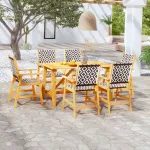 Set mobilier de grădină, 7 piese, lemn masiv de acacia GartenMobel Dekor