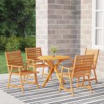 Set mobilier grădină, 5 piese, lemn masiv de acacia GartenMobel Dekor
