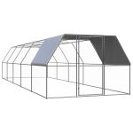 Coteț de păsări pentru exterior, 3x10x2 m, oțel zincat GartenMobel Dekor
