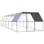 Coteț de păsări pentru exterior, 3x12x2 m, oțel zincat GartenMobel Dekor