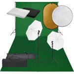 Set studio foto cu lumină, fundal și reflector GartenMobel Dekor