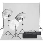 Kit studio foto cu set de lumină și fundal GartenMobel Dekor