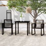 Set de mobilier pentru grădină, 3 piese, negru GartenMobel Dekor