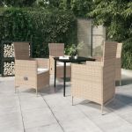 Set de mobilier pentru grădină cu perne, 5 piese, bej GartenMobel Dekor