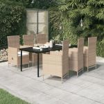 Set mobilier pentru grădină, cu perne, 7 piese, bej GartenMobel Dekor