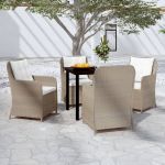 Set de mobilier pentru grădină, 5 piese, maro GartenMobel Dekor