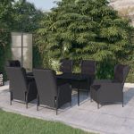 Set de mobilier pentru grădină, 7 piese, gri închis GartenMobel Dekor