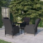 Set mobilier pentru grădină, 5 piese, gri închis GartenMobel Dekor