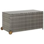 Ladă depozitare grădină, gri deschis, 120x65x61 cm, poliratan GartenMobel Dekor