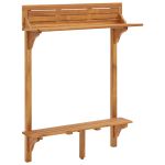 Masă de bar pentru balcon, 90x37x122,5 cm, lemn masiv de acacia GartenMobel Dekor