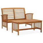 Set mobilier de grădină, 2 piese, lemn masiv de acacia GartenMobel Dekor
