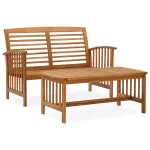 Set mobilier de grădină, 2 piese, lemn masiv de acacia GartenMobel Dekor