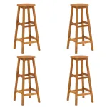 Taburete de bar, 4 buc., lemn masiv de acacia GartenMobel Dekor