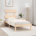 Cadru de pat single, 90x190 cm, lemn masiv GartenMobel Dekor