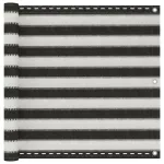 Paravan de balcon, antracit și alb, 90 x 500 cm, HDPE GartenMobel Dekor