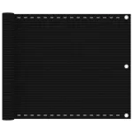 Paravan de balcon, negru, 75x500 cm, HDPE GartenMobel Dekor