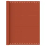 Paravan de balcon, portocaliu, 120x500 cm, HDPE GartenMobel Dekor