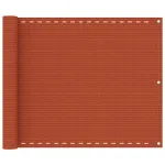 Paravan de balcon, portocaliu, 75x300 cm, HDPE GartenMobel Dekor