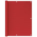 Paravan de balcon, roșu, 120x500 cm, HDPE GartenMobel Dekor