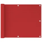 Paravan de balcon, roșu, 75x300 cm, HDPE GartenMobel Dekor