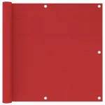Paravan de balcon, roșu, 90 x 300 cm, HDPE GartenMobel Dekor