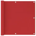 Paravan de balcon, roșu, 90 x 500 cm, HDPE GartenMobel Dekor
