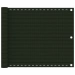 Paravan de balcon, verde închis, 75x500 cm, HDPE GartenMobel Dekor