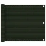 Paravan de balcon, verde închis, 75x500 cm, HDPE GartenMobel Dekor