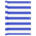 Paravan de balcon,albastru și alb, 75 x 500 cm, HDPE GartenMobel Dekor