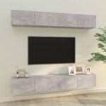Dulapuri TV de perete, 4 buc, gri beton, 100x30x30 cm GartenMobel Dekor