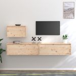 Comode TV, 3 buc., lemn masiv de pin GartenMobel Dekor