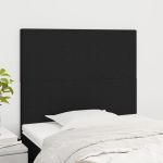 Tăblii de pat, 2 buc, negru, 90x5x78/88 cm, textil GartenMobel Dekor