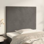 Tăblii de pat, 2 buc, gri închis, 100x5x78/88 cm, catifea GartenMobel Dekor