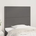 Tăblii de pat, 2 buc, gri, 100x5x78/88 cm, piele ecologică GartenMobel Dekor