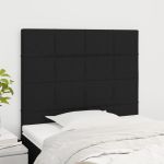 Tăblii de pat, 2 buc, negru, 80x5x78/88 cm, textil GartenMobel Dekor